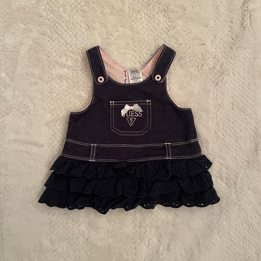 Guess Baby Denim Dress with Pink Lining